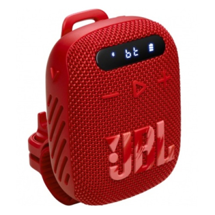 Портативен Bluetooth високоговорител JBL Wind 3, 5 W, водоустойчив, червен