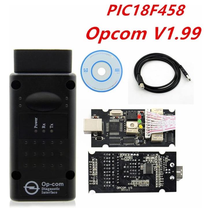 Tester auto, compatibil firmware Aubao V1.99, negru