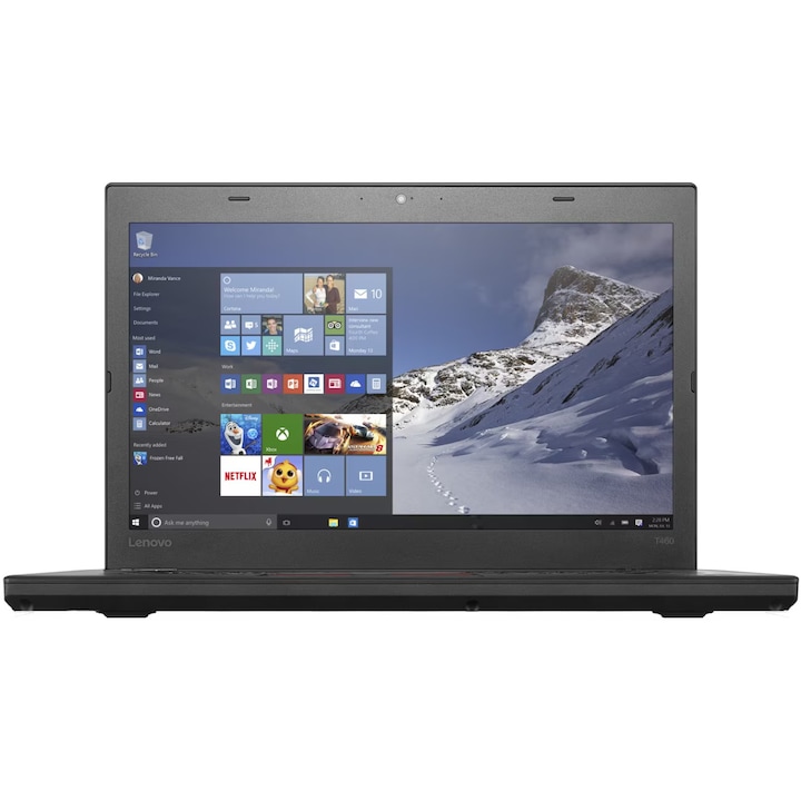 Laptop Lenovo ThinkPad T460 cu procesor Intel® Core™ i5-6300U pana la 3.00GHz, Memorie 8GB, 256GB SSD, Video Integrat Intel® HD Graphics 520, Display 14"