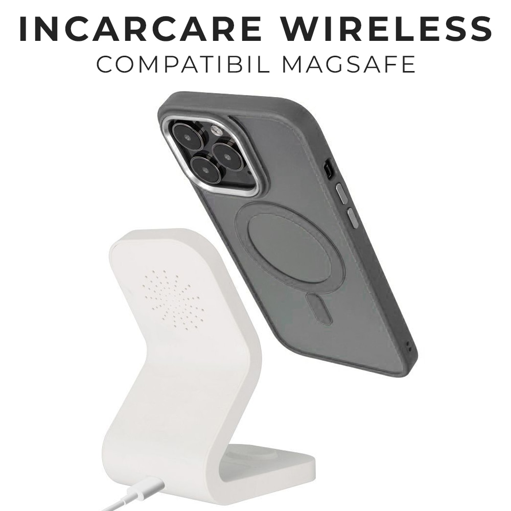 Husa pentru iPhone 15 Pro Premium Magcover Edge, Magsafe integrat, Calitate superioara, Antisoc, Protectie colturi, Transparenta cu margini Gri