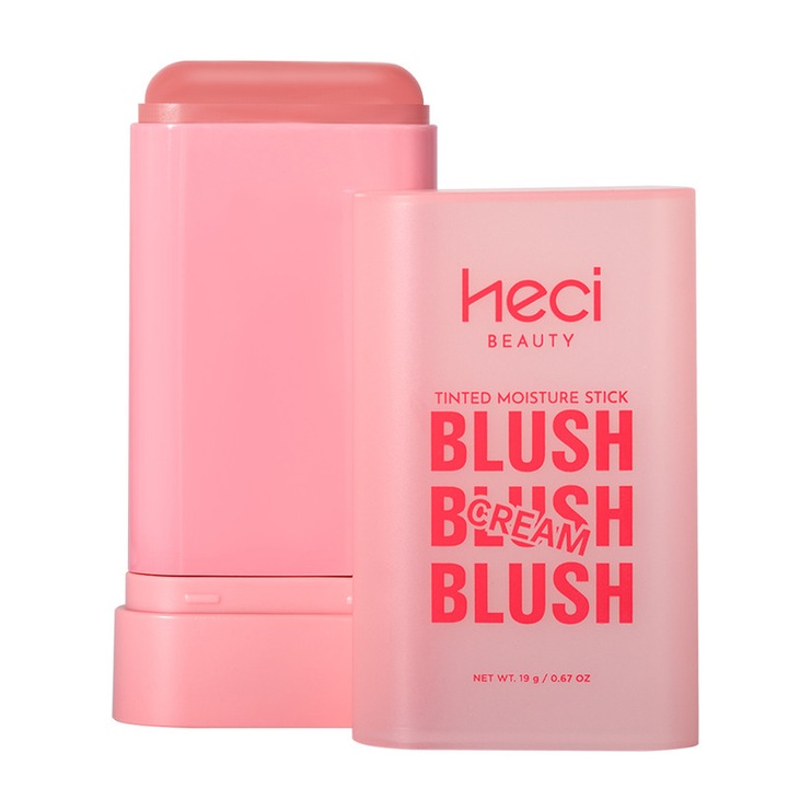 Pudra si fard obraz HECI BEAUTY Big Blush Stick, roz deschis, 19g