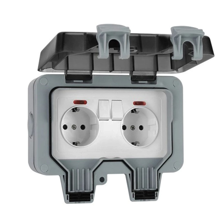 Външен водоустойчив контакт, Rqiurpn, устойчив на температура, запечатан, видим монтаж, IP66, сив