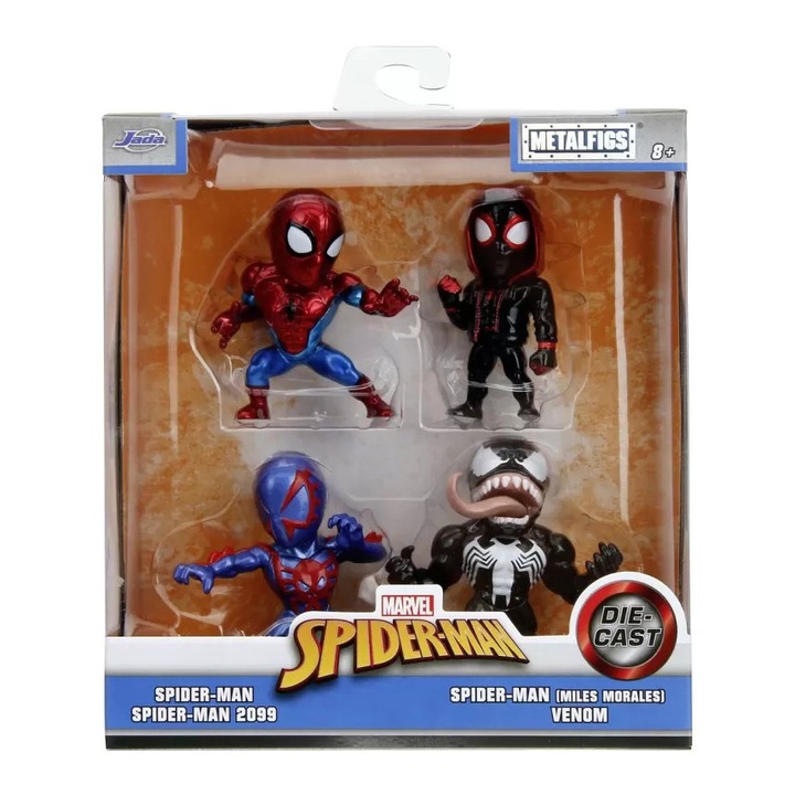 Jada Marvel Spider-Man комплект от 4 метални фигурки 6.5см