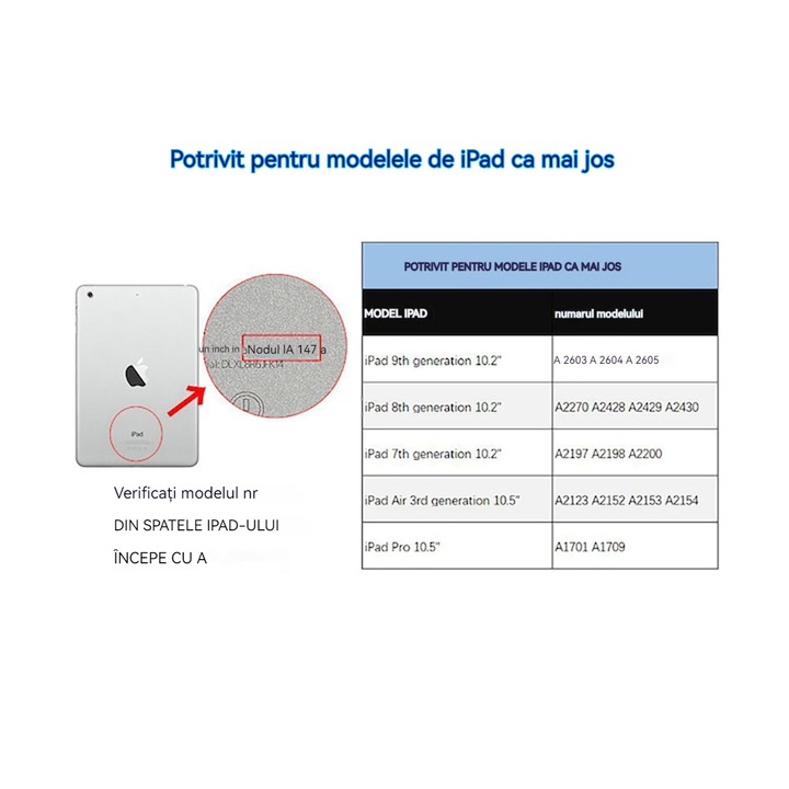 Husa tableta Healife pentru iPad 9/8/7 10.2", iPad Air 3, iPad Pro 10.5'', roz