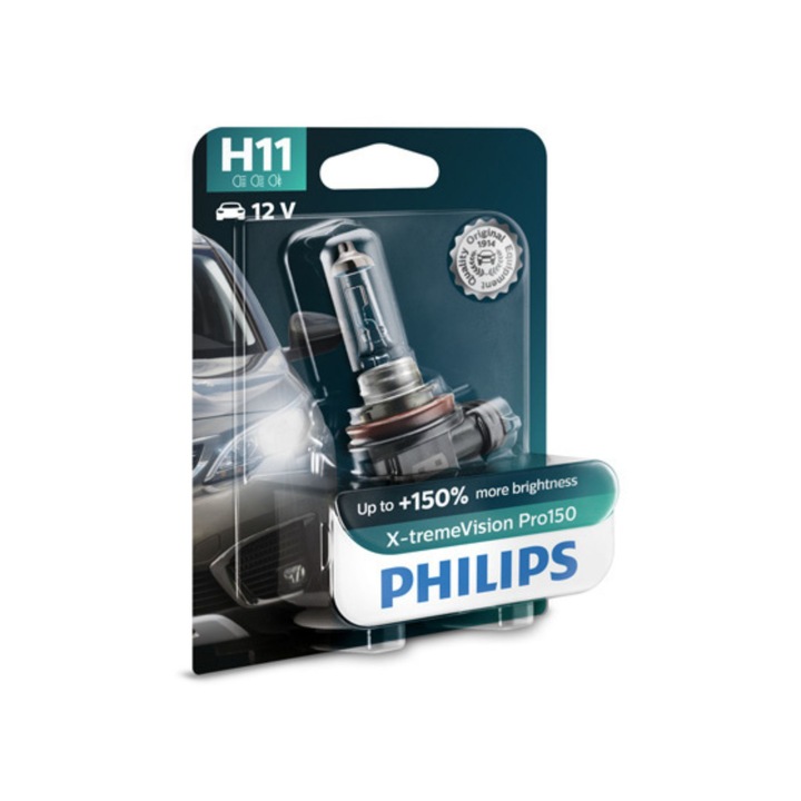 Bec auto halogen Philips X-Treme Vision Pro 150 H11 55W 12V