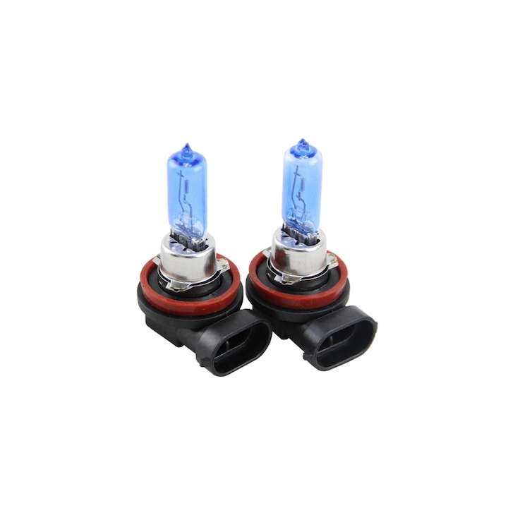 2db halogén izzó készlet 100w, H11, +130%, szuper fehér, 12v, fehér fény