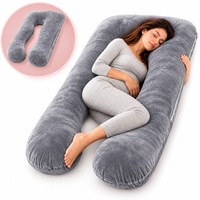 Perna gravide Infiniteea™ 3 in 1, Multifunctionala, Alaptare, Sustinere Bebelusi, Suport Burta, Spate, Gat, Picioare, Forma de U, Husa detasabila, 110 cm, Catifea, Gri