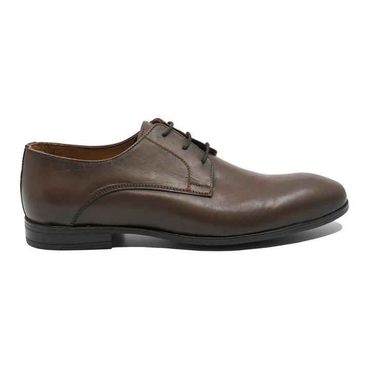 Pantofi eleganti derby Dogati maro din piele naturala MIR12097M, 42 EU