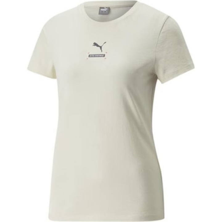 Tricou sport dama, Puma, Bumbac, Crem, M