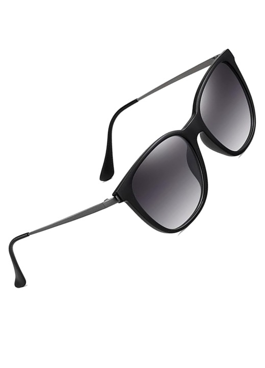 Кръгли поляризирани слънчеви очила, Edibazzar, Черни, Един размер