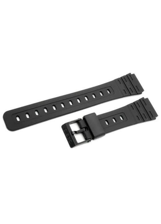 Curea ceas, Casio, Compatibila cu JC-30/W-59/W-64/W-85, Plastic, 8.2 x11.9 x 18mm, Negru