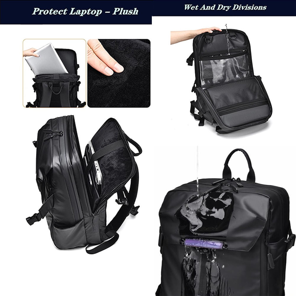 Rucsac laptop, Dollcini, 17 inchi, Negru
