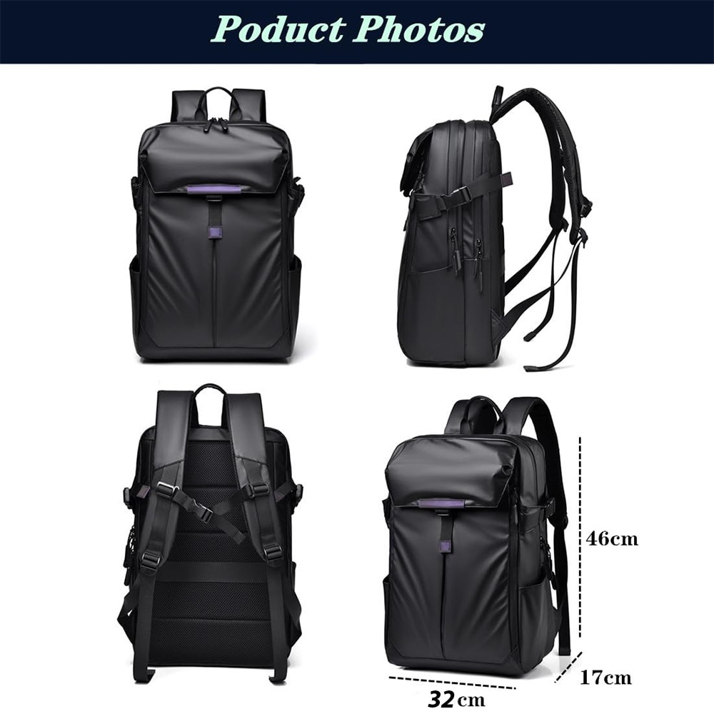 Rucsac laptop, Dollcini, 17 inchi, Negru