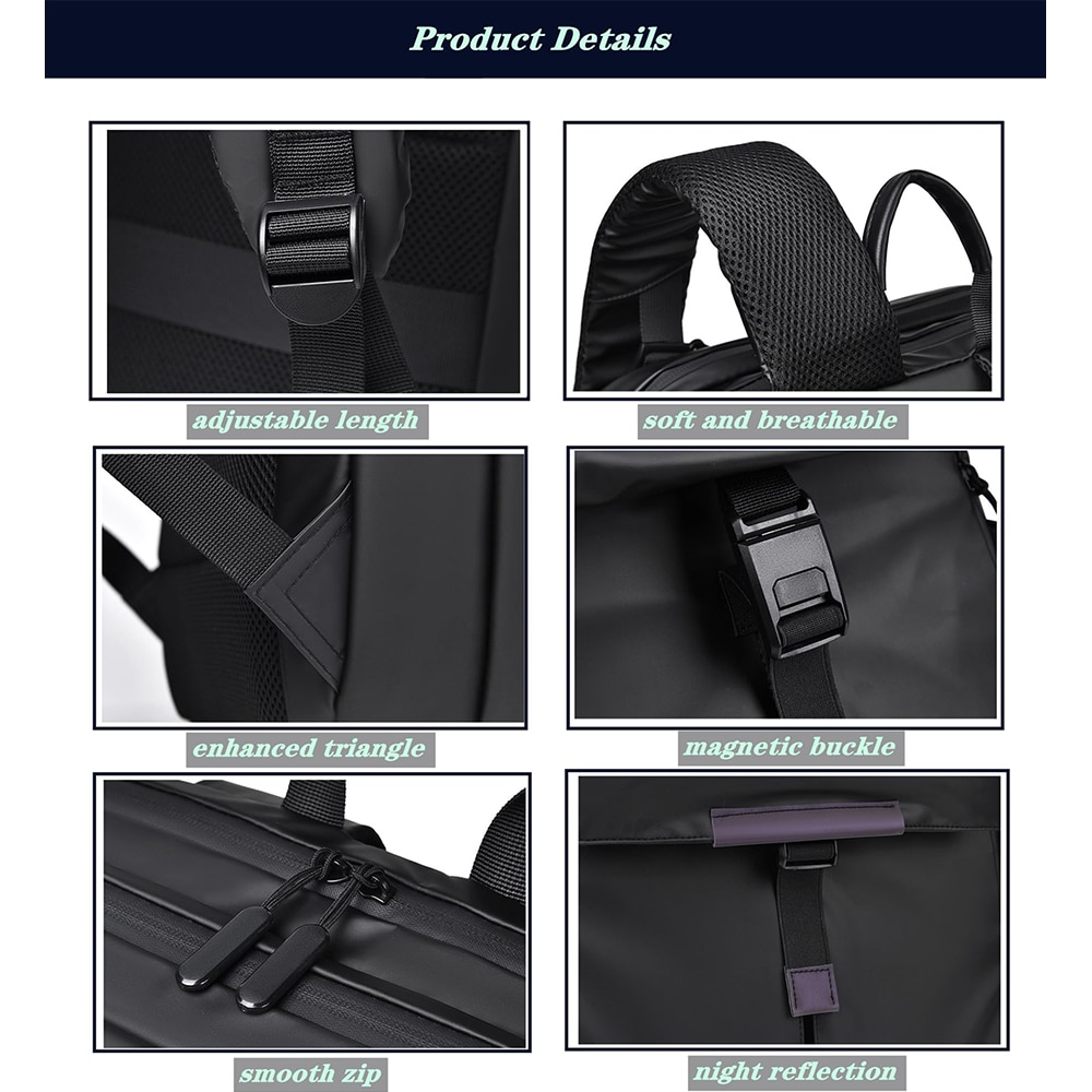 Rucsac laptop, Dollcini, 17 inchi, Negru