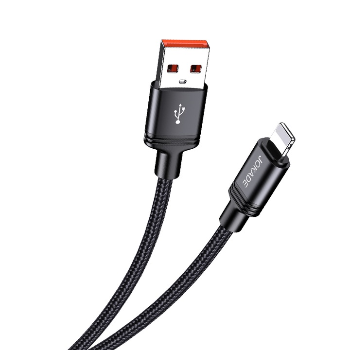 Jokade adatkábel USB-A - Lightning 5A, 1M, fekete