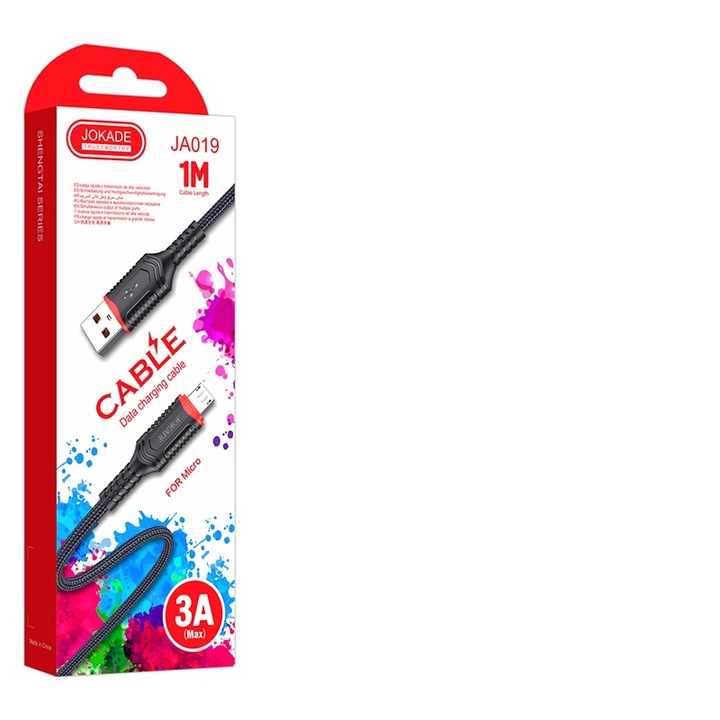 Adatkábel USB A - Lightning 3A, 1M