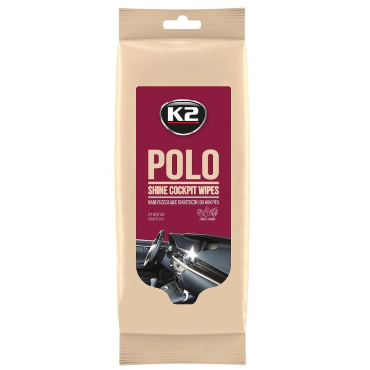 Мокри кърпички K2 POLO SHINE 24 бр