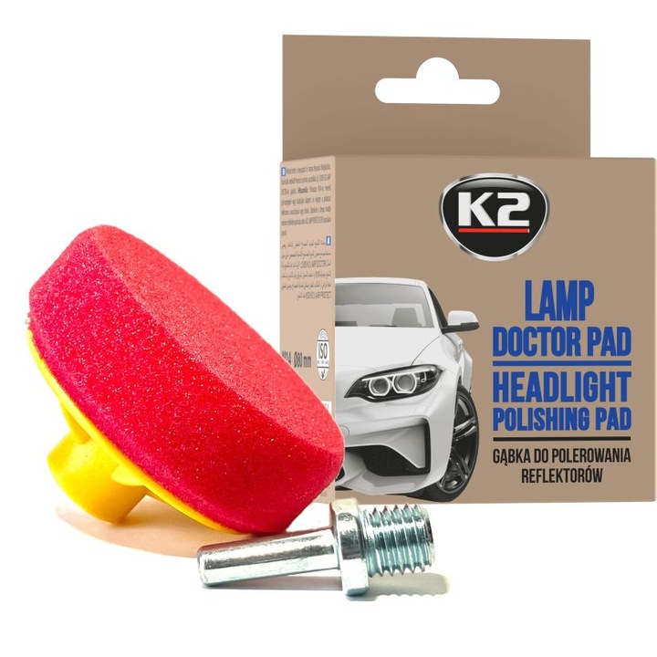 Гъба за полиране на фарове K2 DOCTOR PAD 80мм