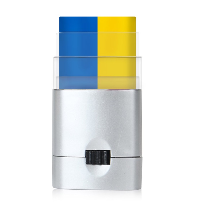 Arcfesték 2 színben, ukrán zászló, bot applikátor, mosható, kék/sárga