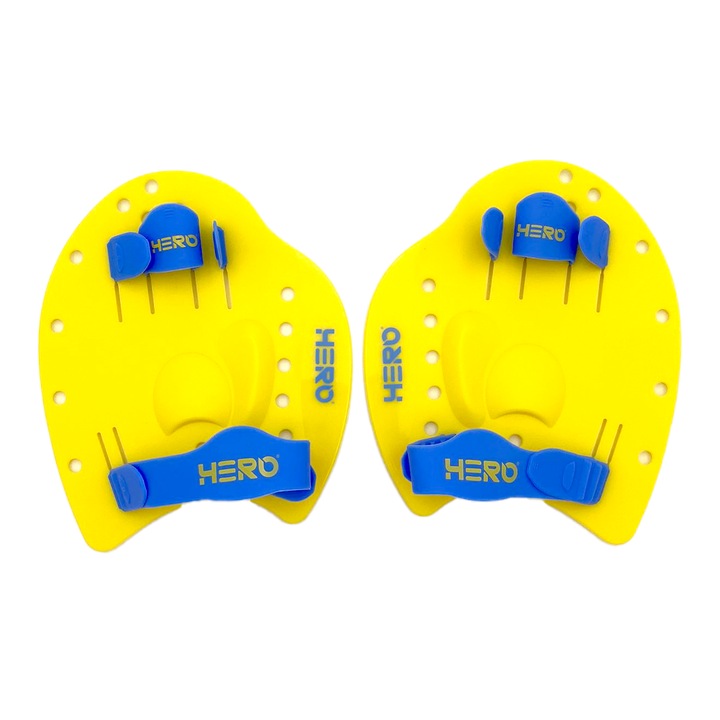 Palmare pentru inot HERO, Galben Marime S