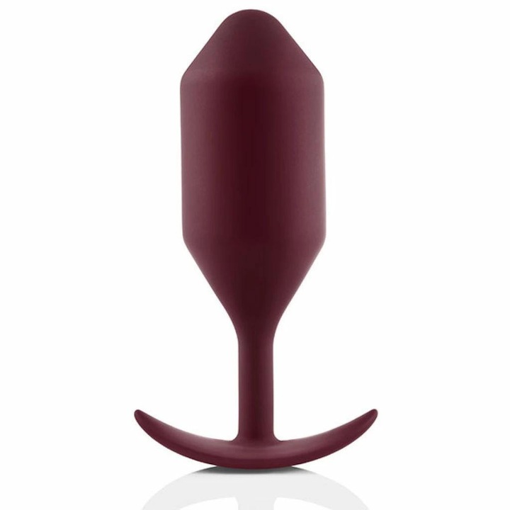 Anális dugó B-Vibe Snug Plug 5, szilikon, sötétvörös, 14,5x5 cm