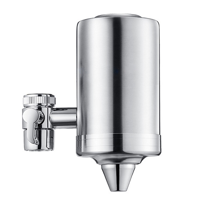 Филтър за питейна вода, пречиствател на вода, премахва примеси, тежки метали, третира вода, премахва хлор, активен въглен, монтаж на кран за мивка, YWX, метално сребро