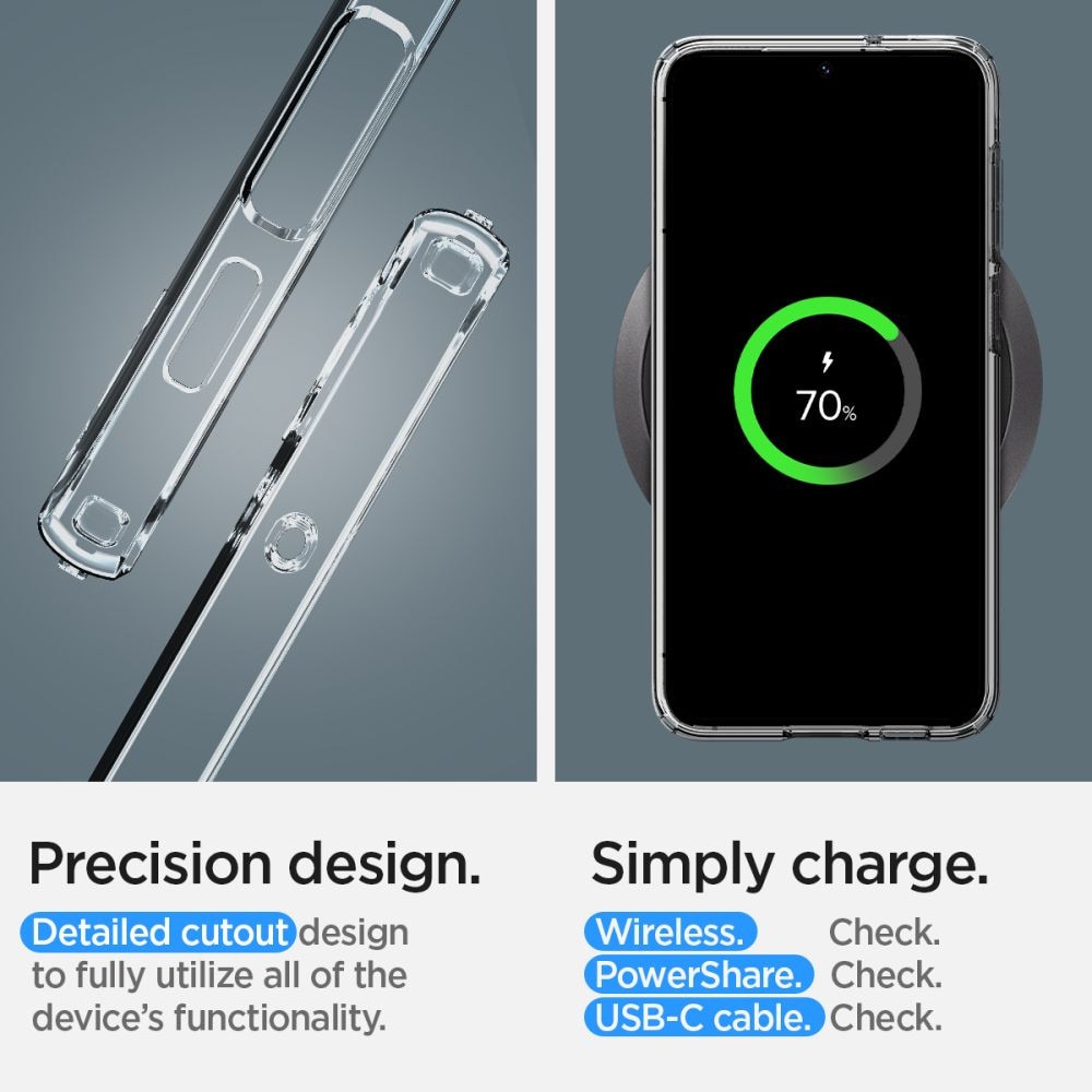 Husa Spigen Cristal Lichid1 pentru Samsung Galaxy S23+ Plus Transparent