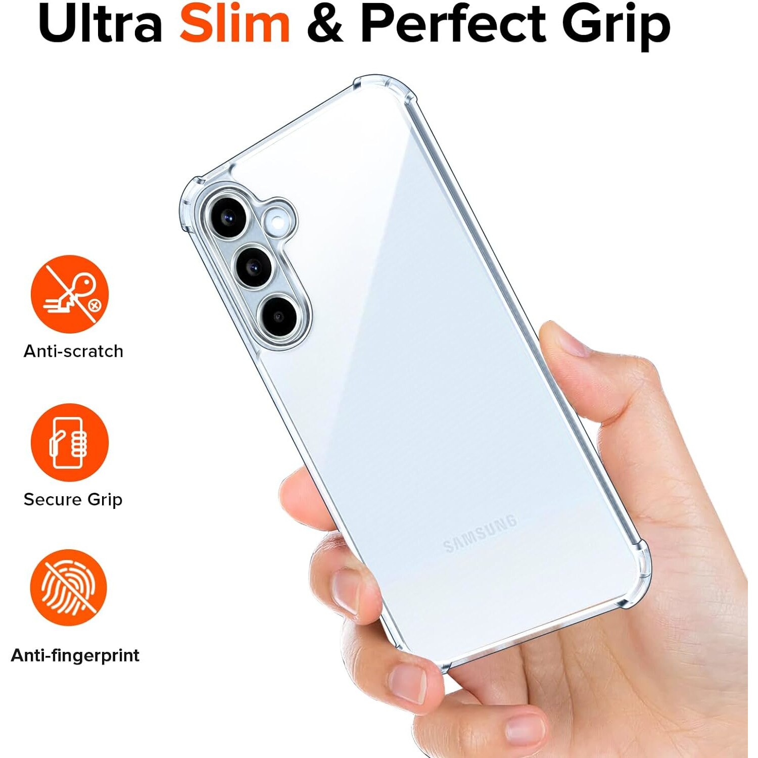 Husa Anti soc, transparenta compatibila cu Samsung Galaxy A35