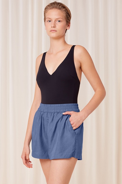 Triumph, Pantaloni scurti de plaja, din bumbacm cu buzunare laterala, Albastru indigo