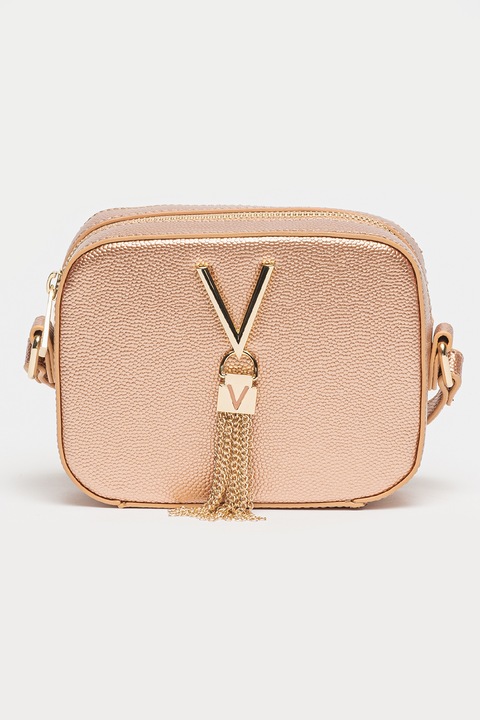 Valentino Bags, Divina keresztpántos műbőr táska, Aranyszín, Rózsaarany