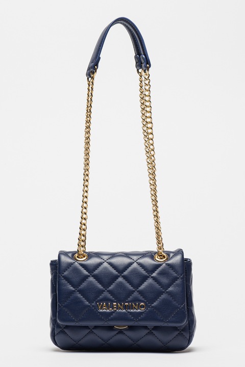 Valentino Bags, Geanta crossbody din piele ecologica cu aspect matlasat Ocarina, Indigo
