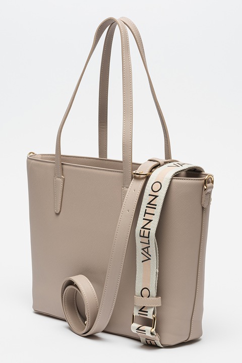 Valentino Bags, Zero shopper fazonú műbőr táska textil vállpánttal, Halánylila