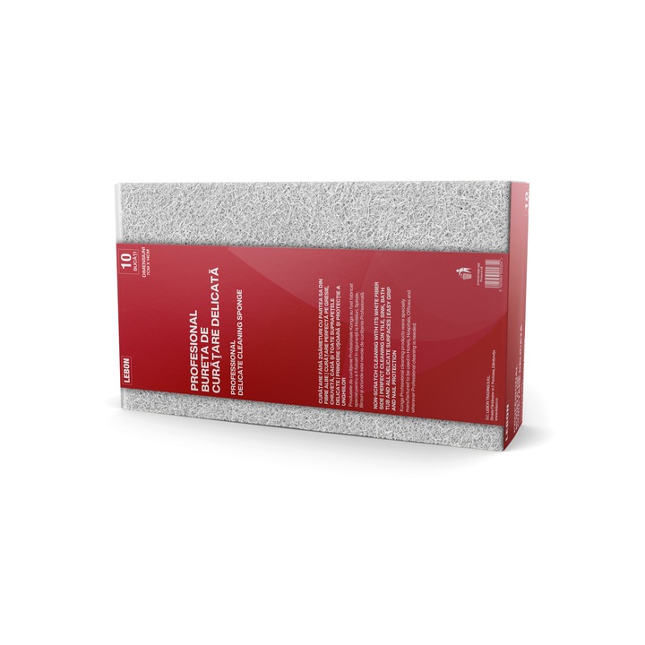 Set - 10 x Burete de Curatare Delicata 7x14cm, Ideal pentru gresie, chiuveta, cada, conceput cu protectie unghii, Konga Profesional