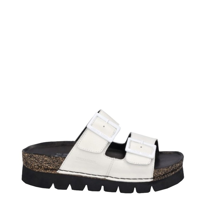 Papuci dama, Josef Seibel, ALICE 01, piele naturala, alb, Alb, 39