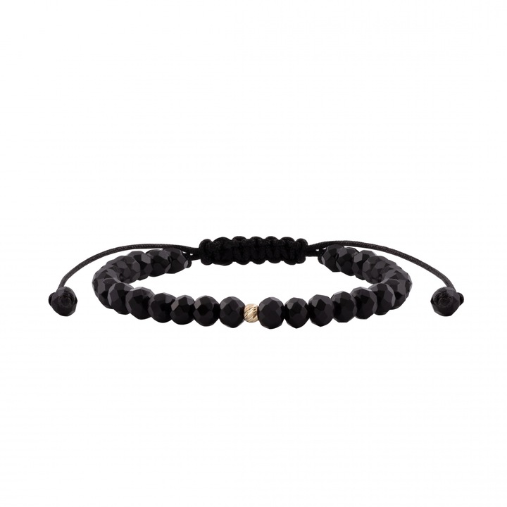 Bratara cu bila de Aur si Cristal fatetat