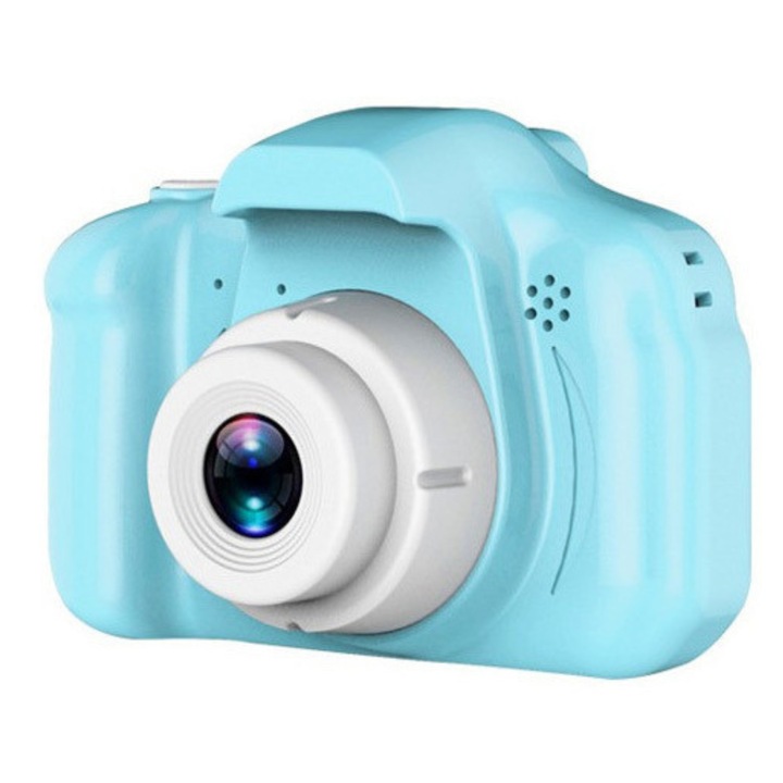 Camera foto interactiva copii full HD Selling Depot®, cu 4 jocuri incluse, 7 scene si 4 cadre foto distractive, culoare blue