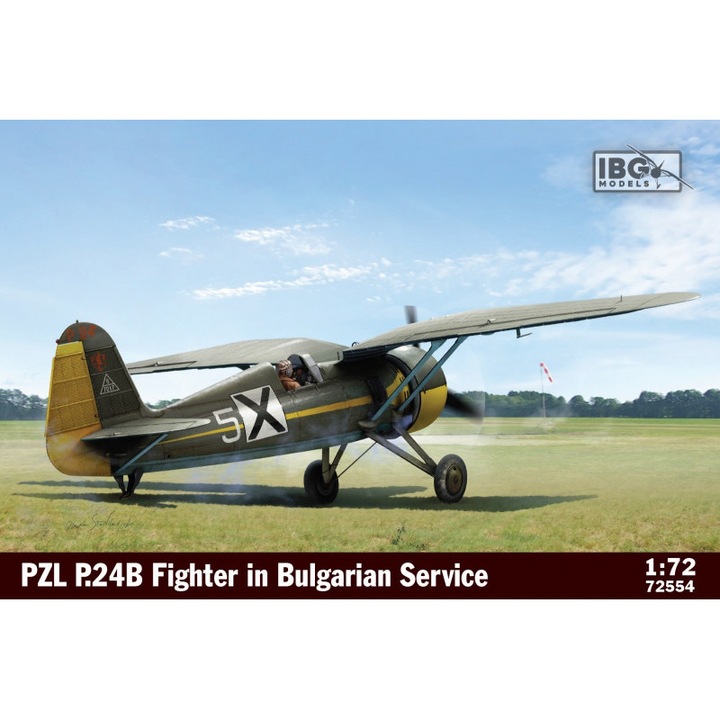 Macheta Avion IBG PZL P24B Fighter, scara 1/72, de asamblat si pictat