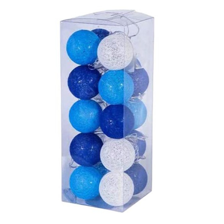 QttvbTna díszfüzér, pamut, 3M/20 LED, USB, beltéri használatra, fehér, 3 méter