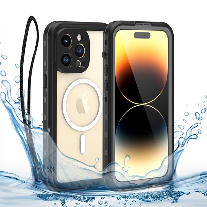 Водоустойчив Калъф за iPhone 14 Pro Shellbox Waterproof iP68 Черен