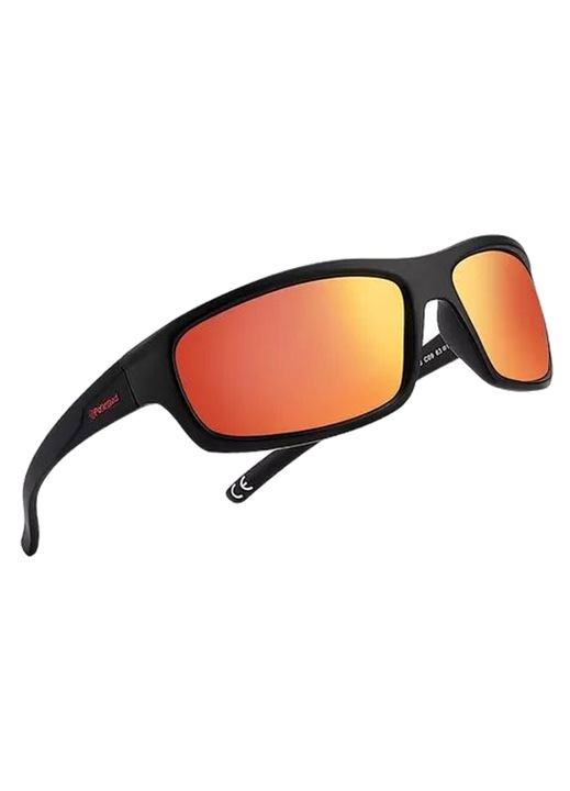 Edibazzar férfi napszemüveg, polarizált, UV-400 védelem, fekete, ONE SIZE