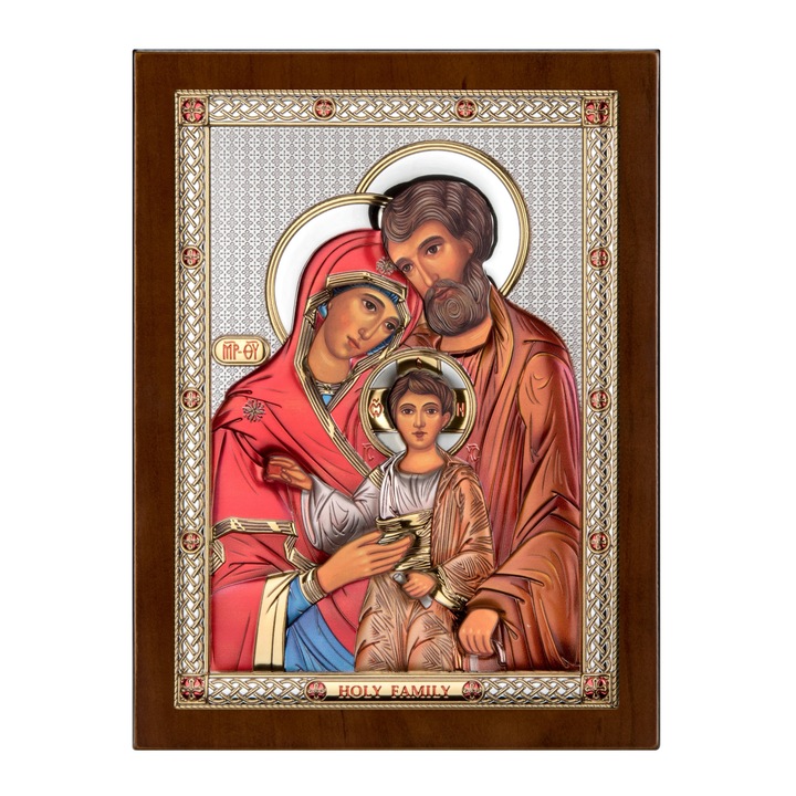 Icoana placata cu argint Sfanta Familie AE0841/2D 10x12cm