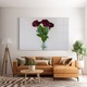 Tablou Sticla, 70x100cm, Dormitor si Living, Flori, Flori In Vaza, Red Roses Vase