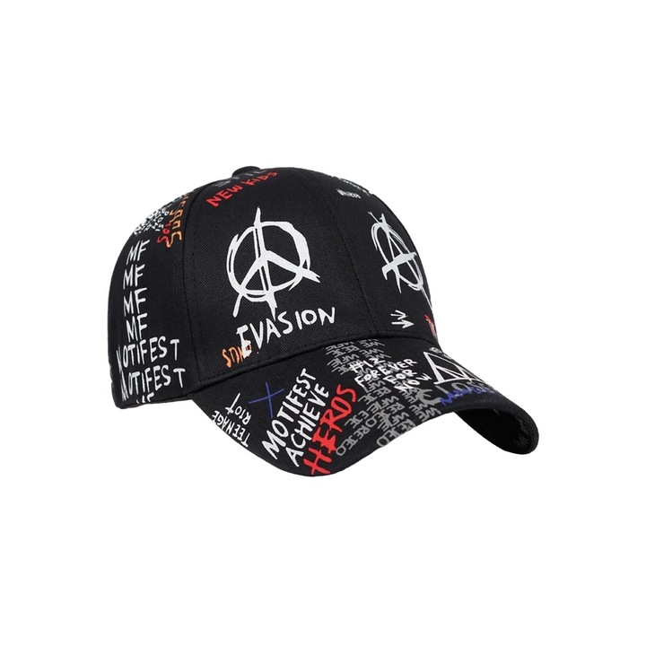 Graffiti Slang unisex sapka, Edibazzar, pamut, állítható, sokszínű, 56-59 cm