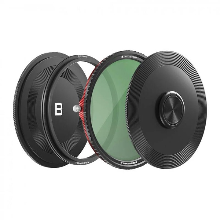 Filtru camera VND/CPL variabil, 3-7 grade, Freewell V2 Series, 82mm, Negru