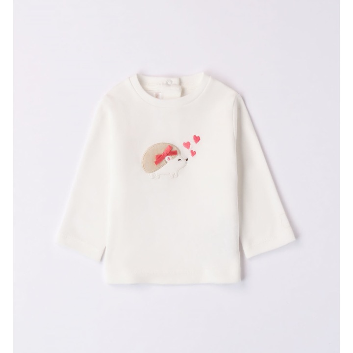 Bluz aranyos mintaval ujszulott lanyoknak, Minibanda, 3.7727, feher/rozsaszin, Fehér