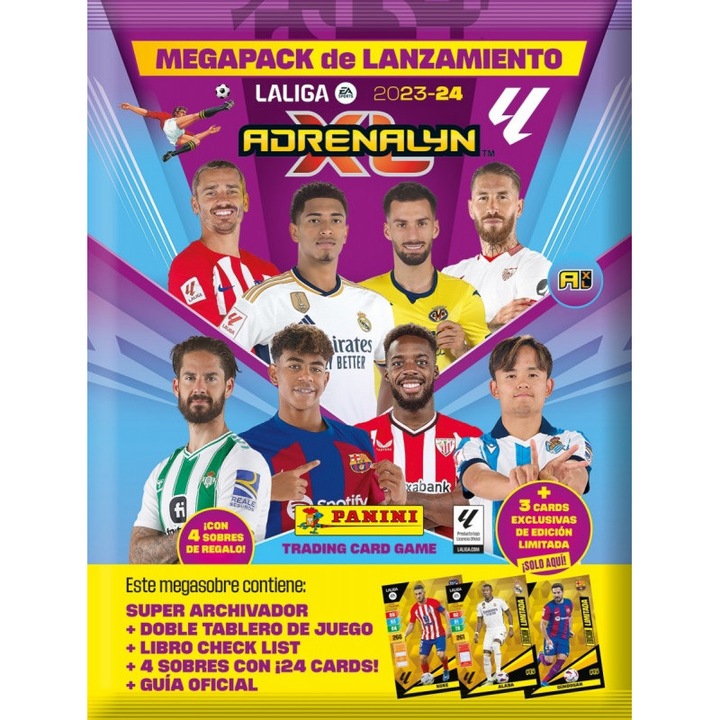 Set colectie de carti PANINI KOLEKCJA La Liga 2024, peste 480 de carduri, multicolor
