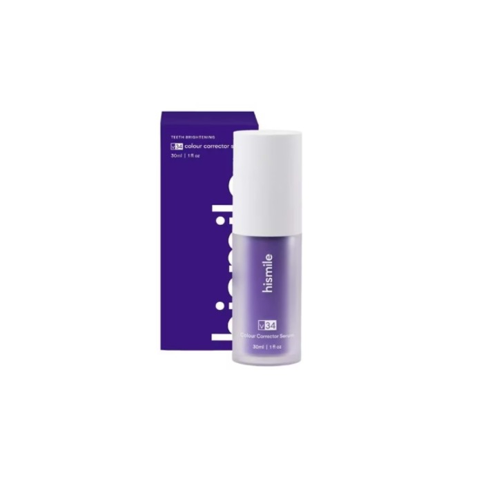 Паста за ефективно избелване на зъби, EVNC, V34, Лилава корекция на цвета