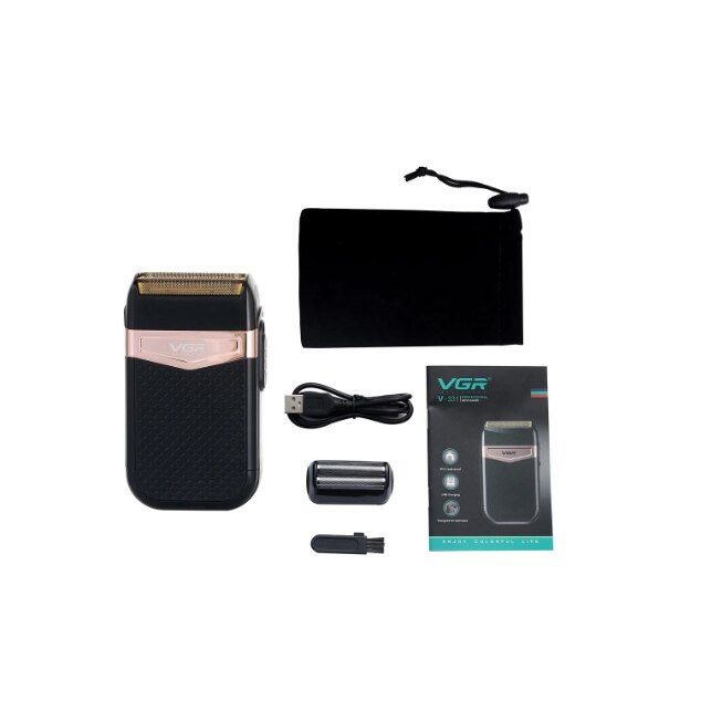 Двустранна самобръсначка VGR Shaver, Професионална, Безжична, USB ...