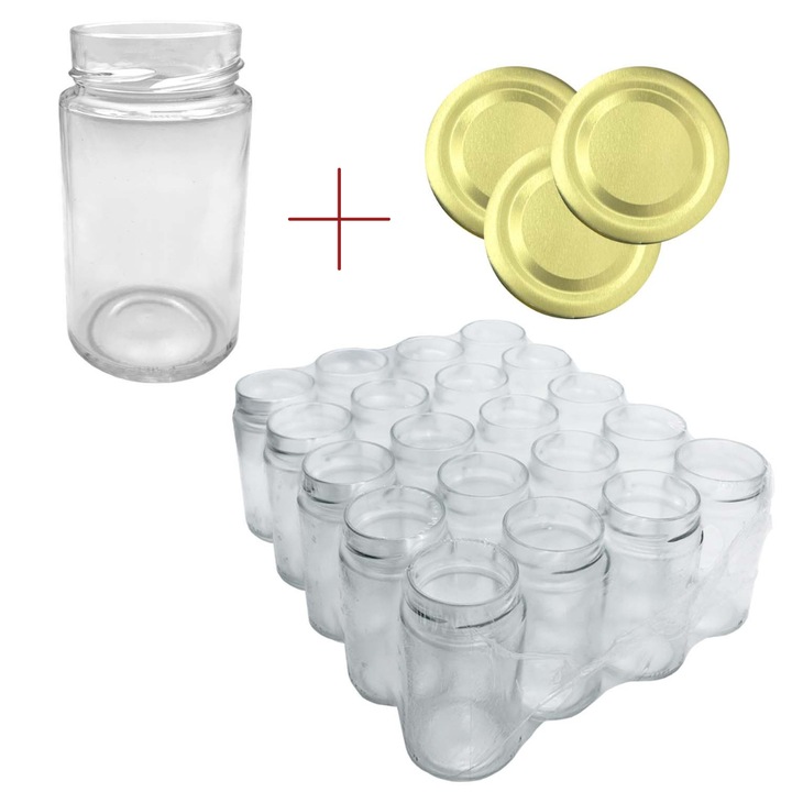 Set 20xBorcane/Capace, Sticla, 245 ml