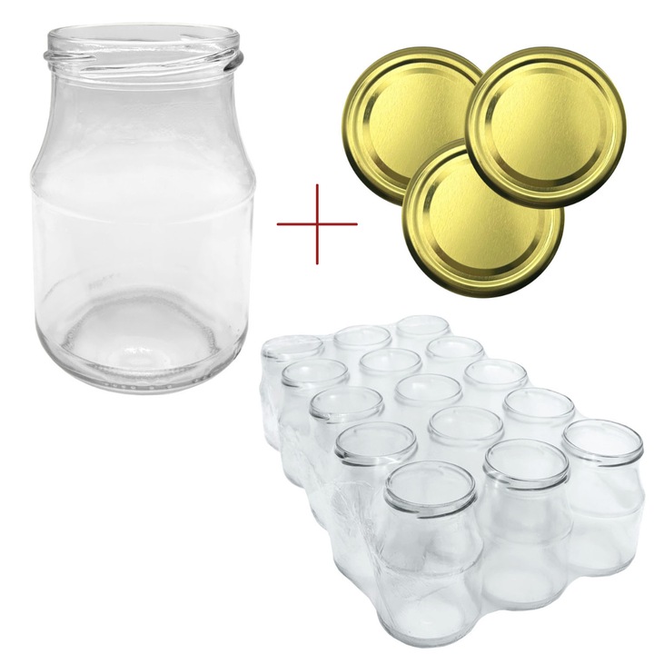 Set borcane din sticla 370 ml. Surub Iver, Danros, 15 buc